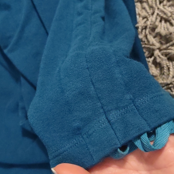 Bryn Walker Orinoco Ruched Inman Shirt New Turquoise Blue Dolman Fall Tunic NEW - Picture 6 of 7